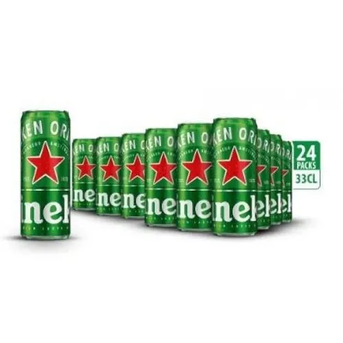 Heineken Lager Beer - 33cl Sleek Can X 24